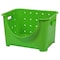 Basicwise Stackable Storage Container, 11-1/10 in L x 10-3/10 in W x 9-1/10 in H, Green, Plastic QI003215G - alternate 1